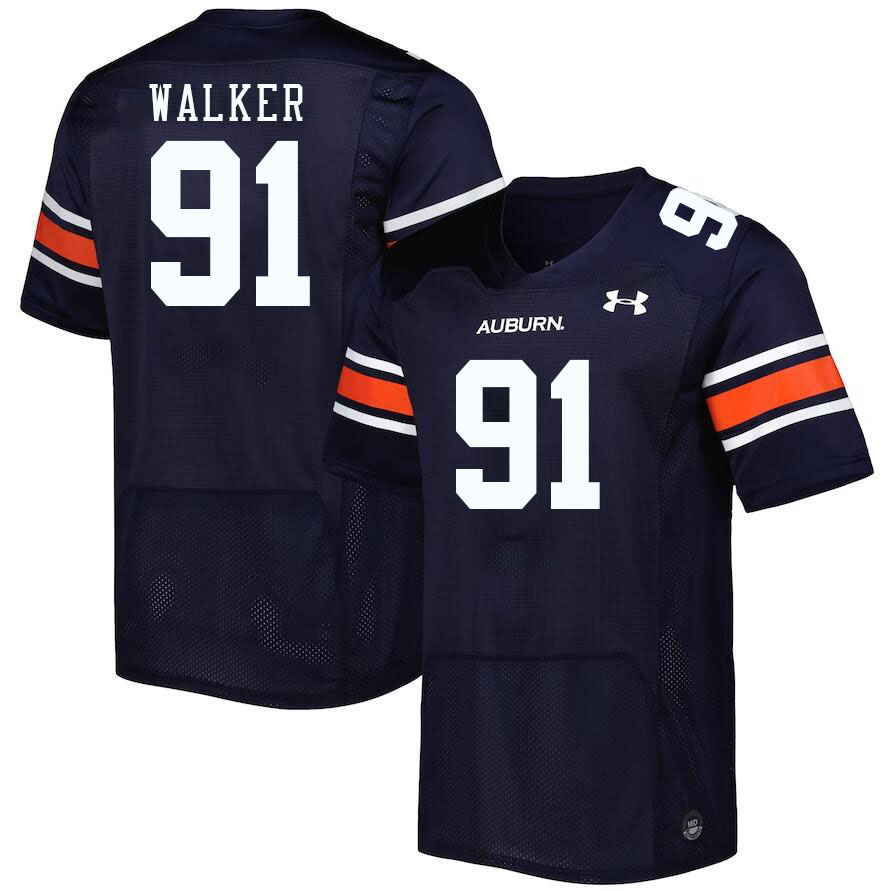 Men's Auburn Tigers #91 Zykeivous Walker Navy 2023 College Stitched Football Jersey